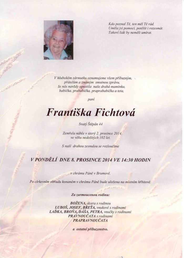Františka Fichtová