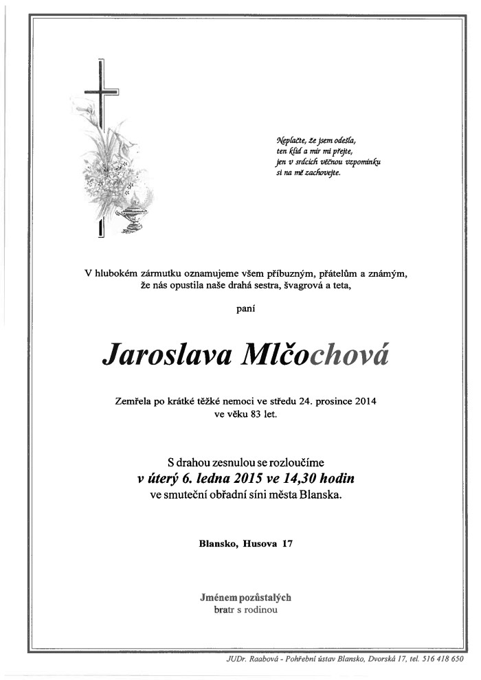 Jaroslava Mlčochová