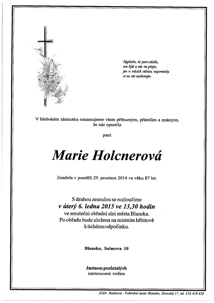 Marie Holcnerová