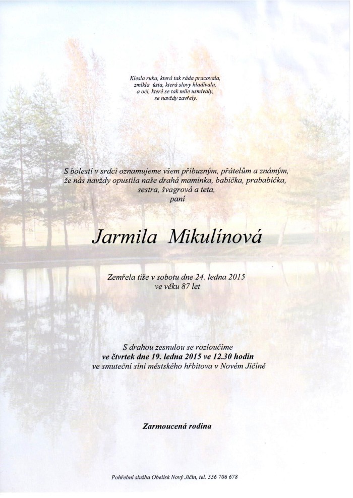 Jarmila Mikulínová