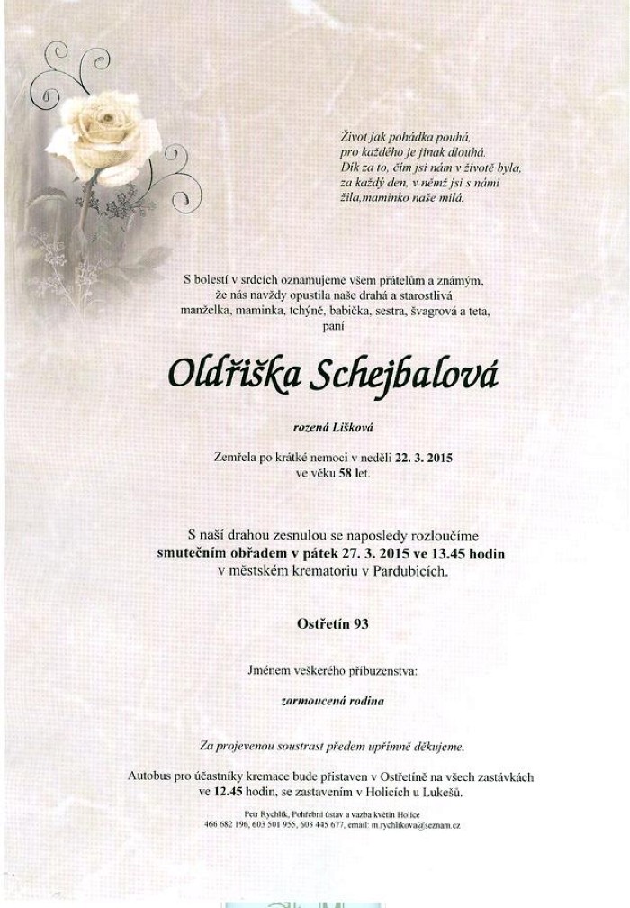 Oldřiška Schejbalová