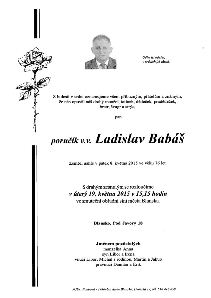 poručík v.v. Ladislav Babáš