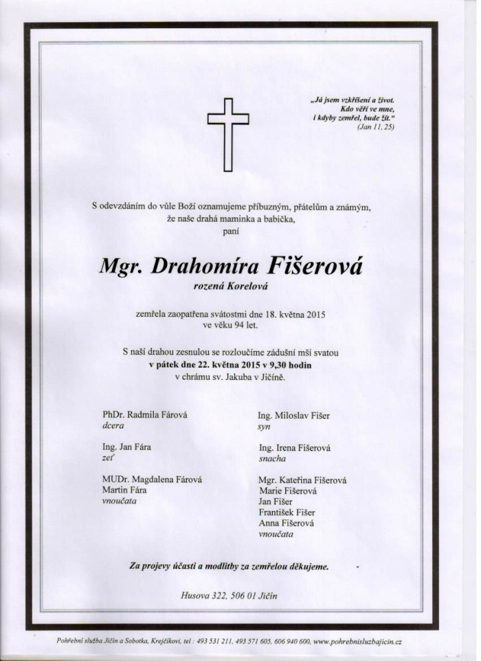 Mgr. Drahomíra Fišerová