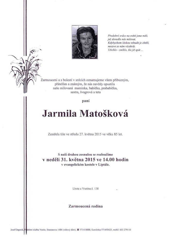 Jarmila Matošková