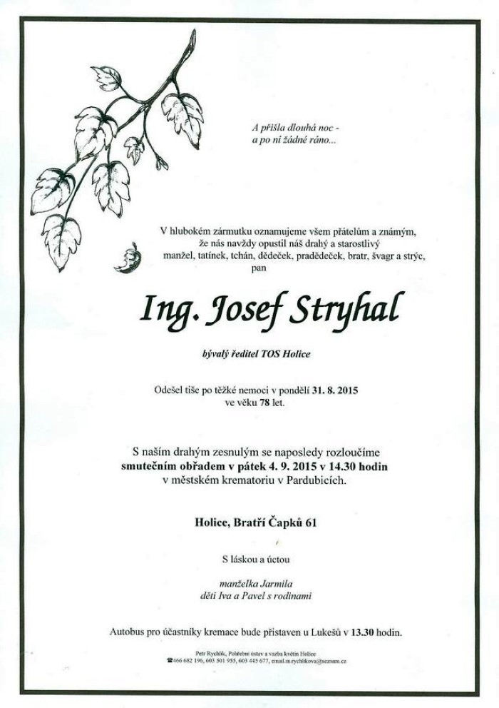 Ing. Josef Stryhal