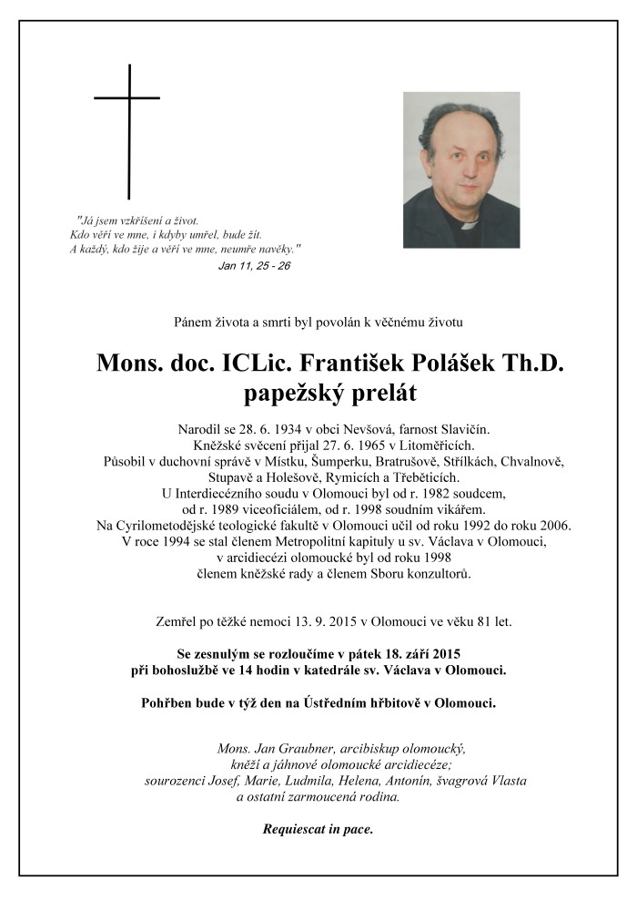 Mons. doc. ICLic. František Polášek Th.D.
