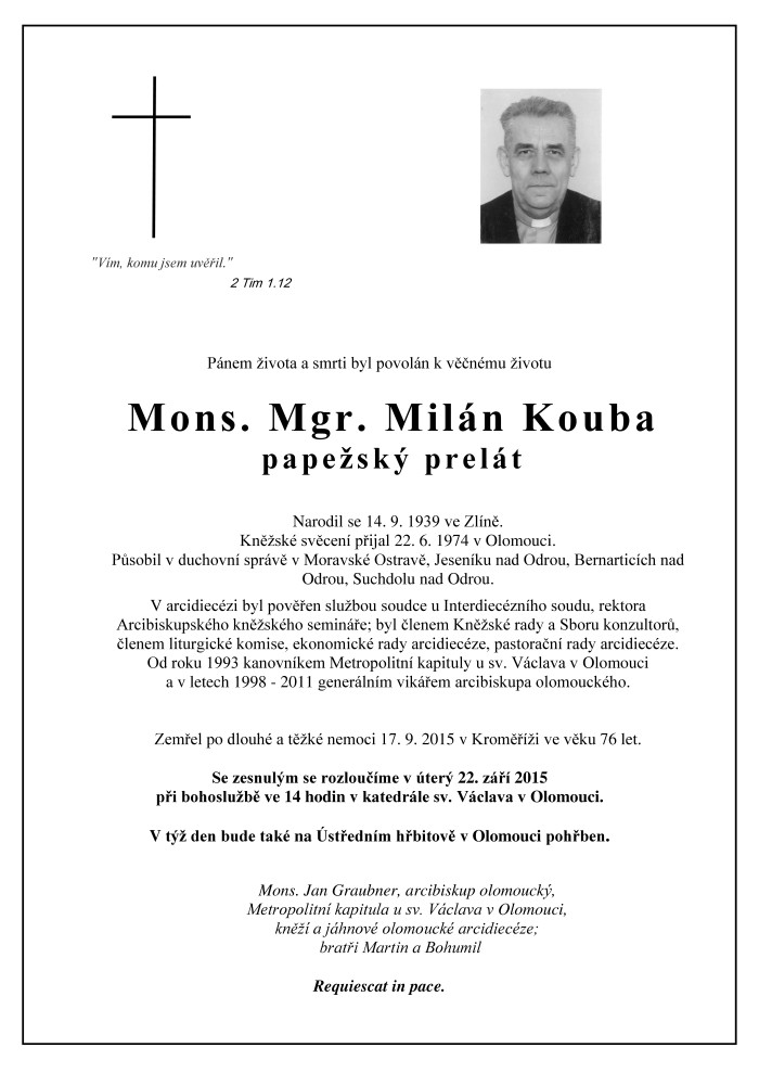 Mons. Mgr. Milán Kouba