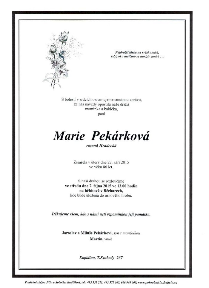 Marie Pekárková