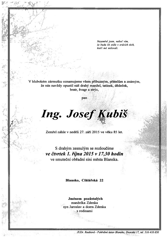 Ing. Josef Kubiš