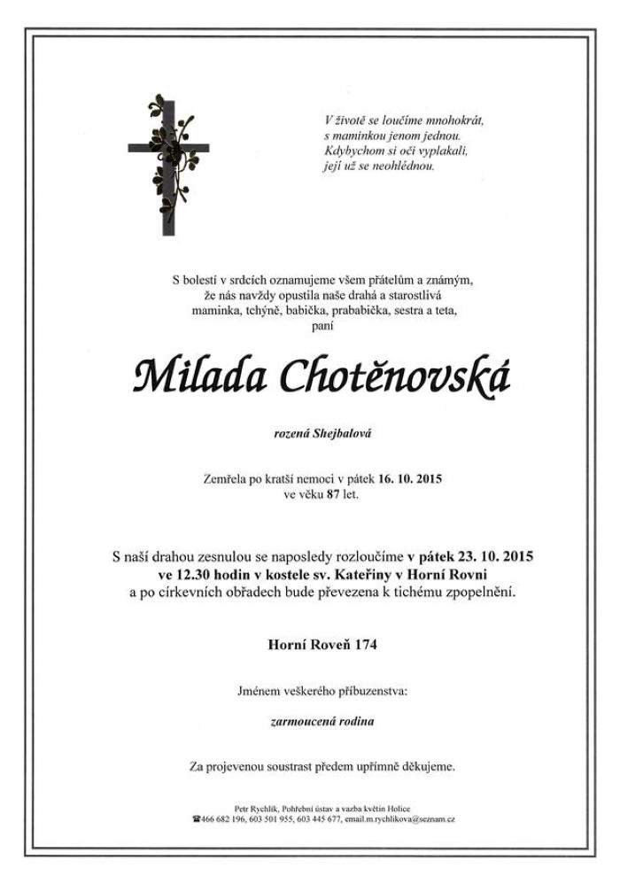 Milada Chotěnovská