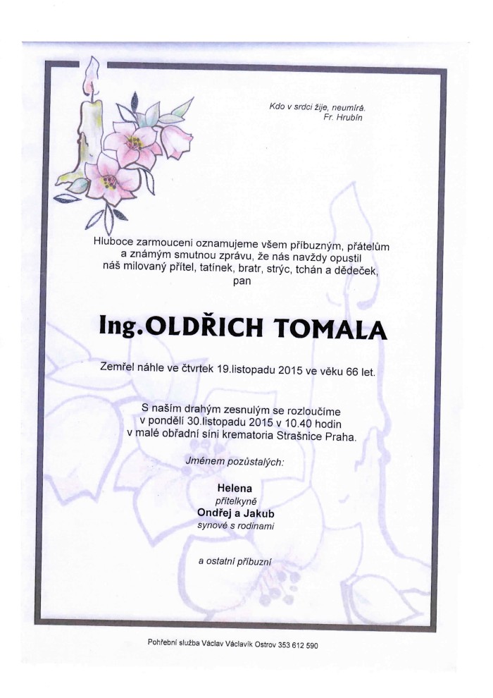 Ing. Oldřich Tomala