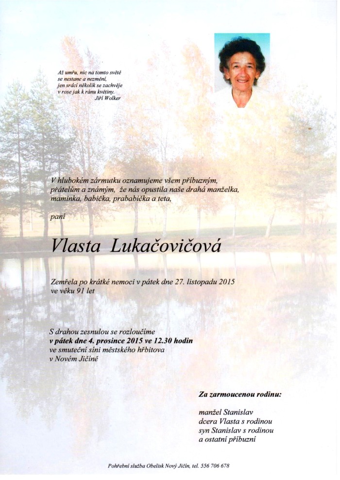 Vlasta Lukačovičová