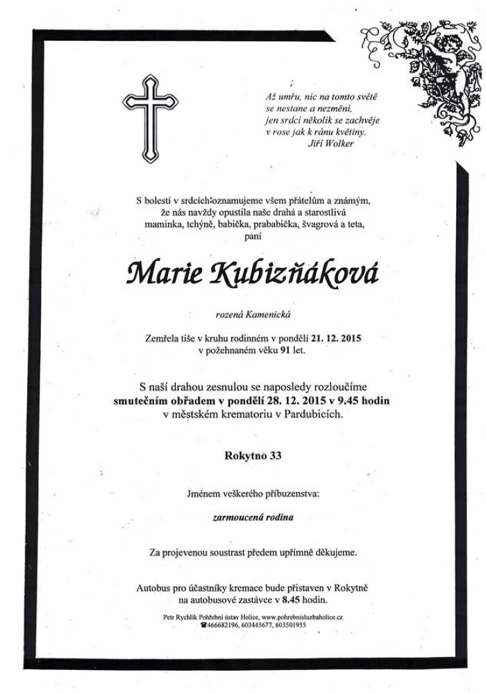 Marie Kubizňáková