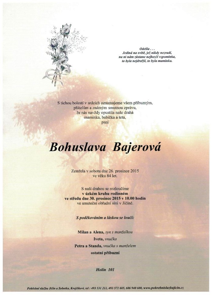 Bohuslava Bajerová