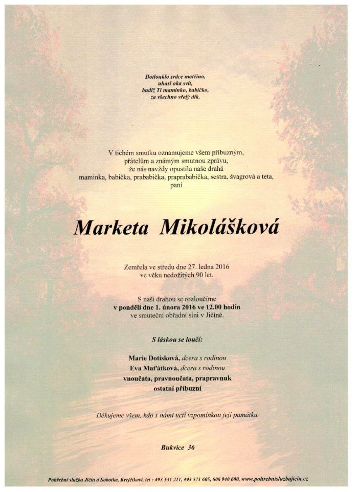 Marketa Mikolášková