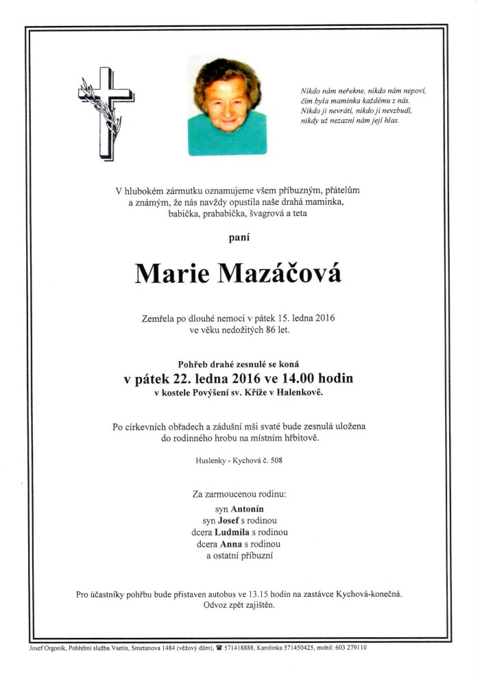 Marie Mazáčová