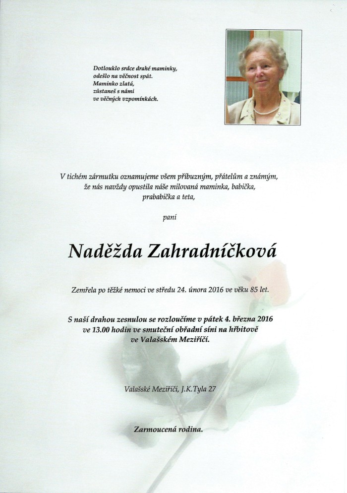 Naděžda Zahradníčková