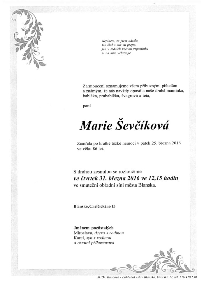 Marie Ševčíková
