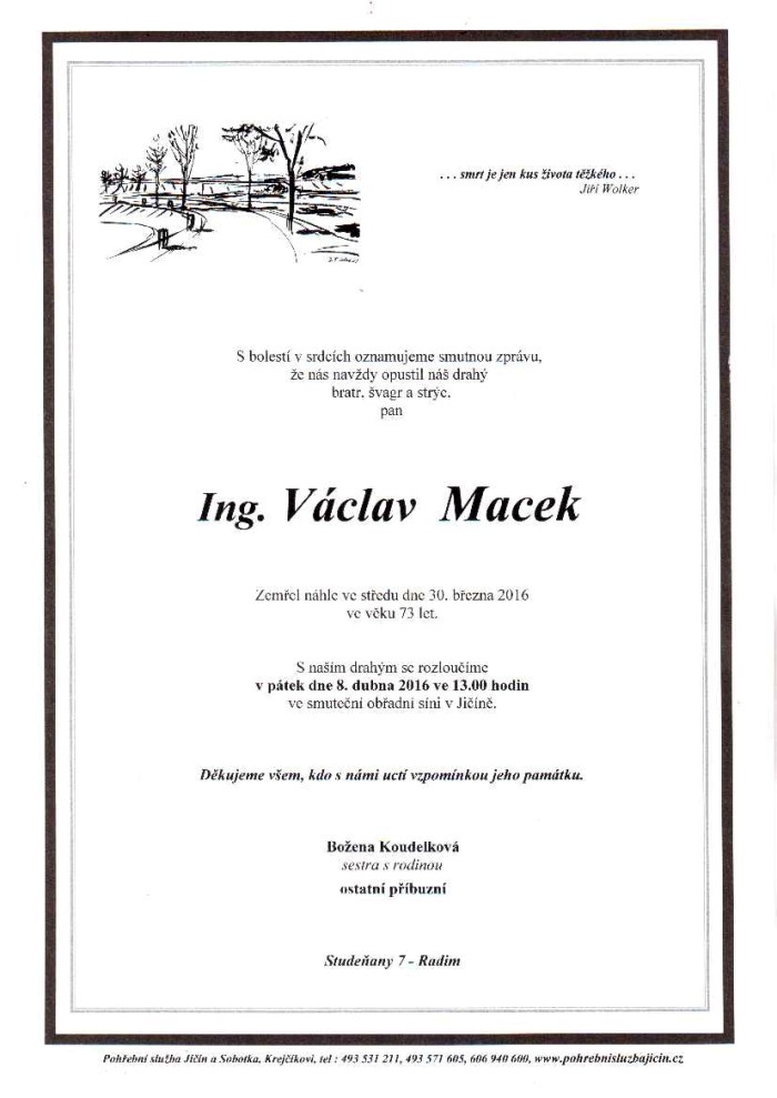 Ing. Václav Macek
