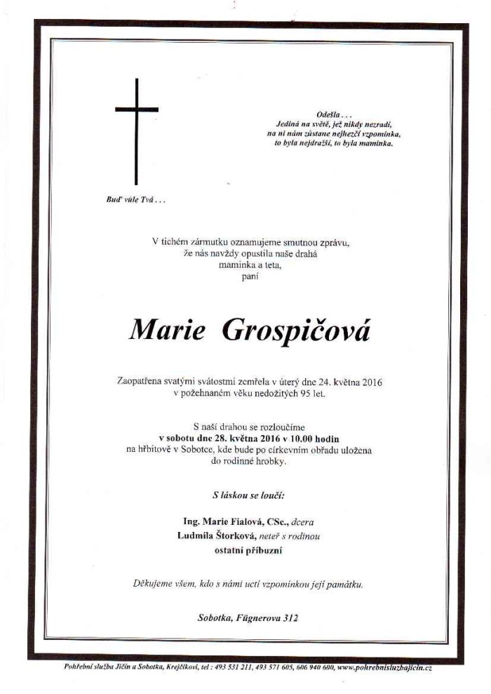 Marie Grospičová