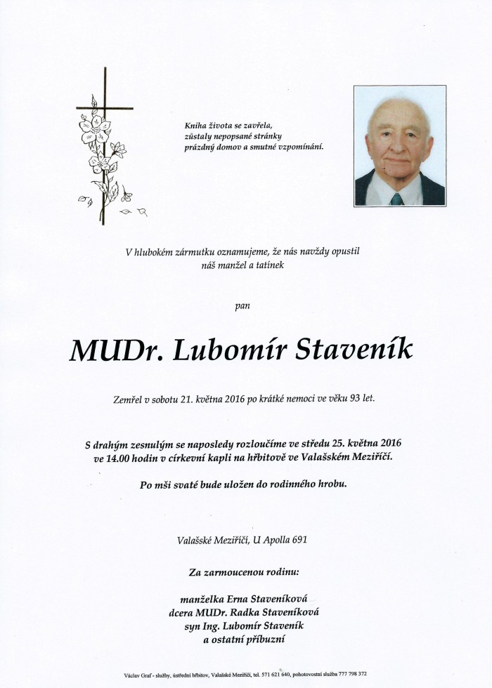 MUDr. Lubomír Staveník