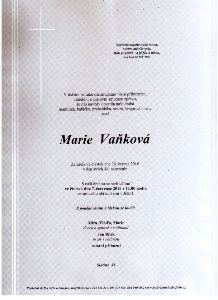 Marie Vaňková