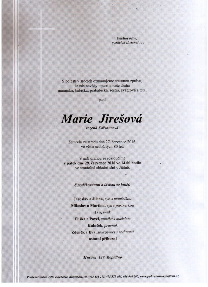 Marie Jirešová