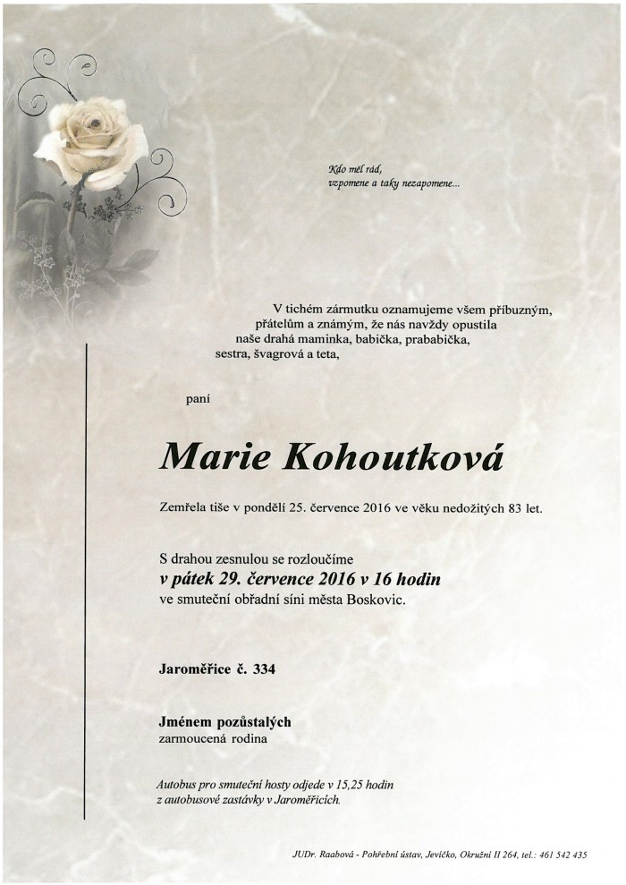 Marie Kohoutková