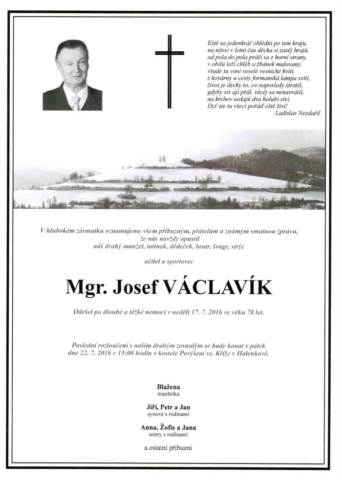 Mgr. Josef Václavík