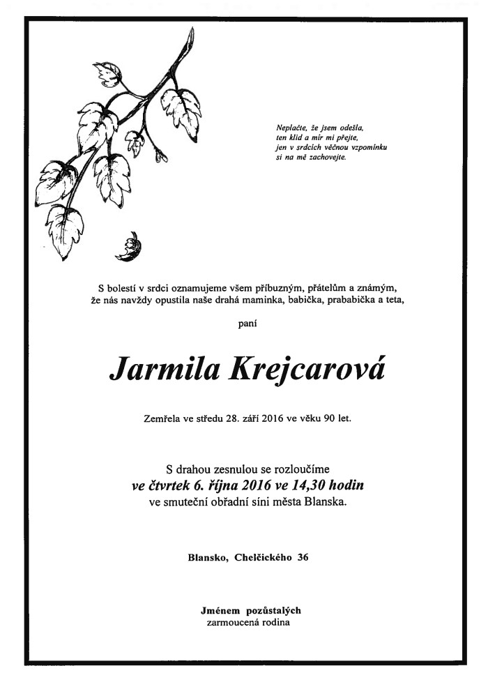 Jarmila Krejcarová
