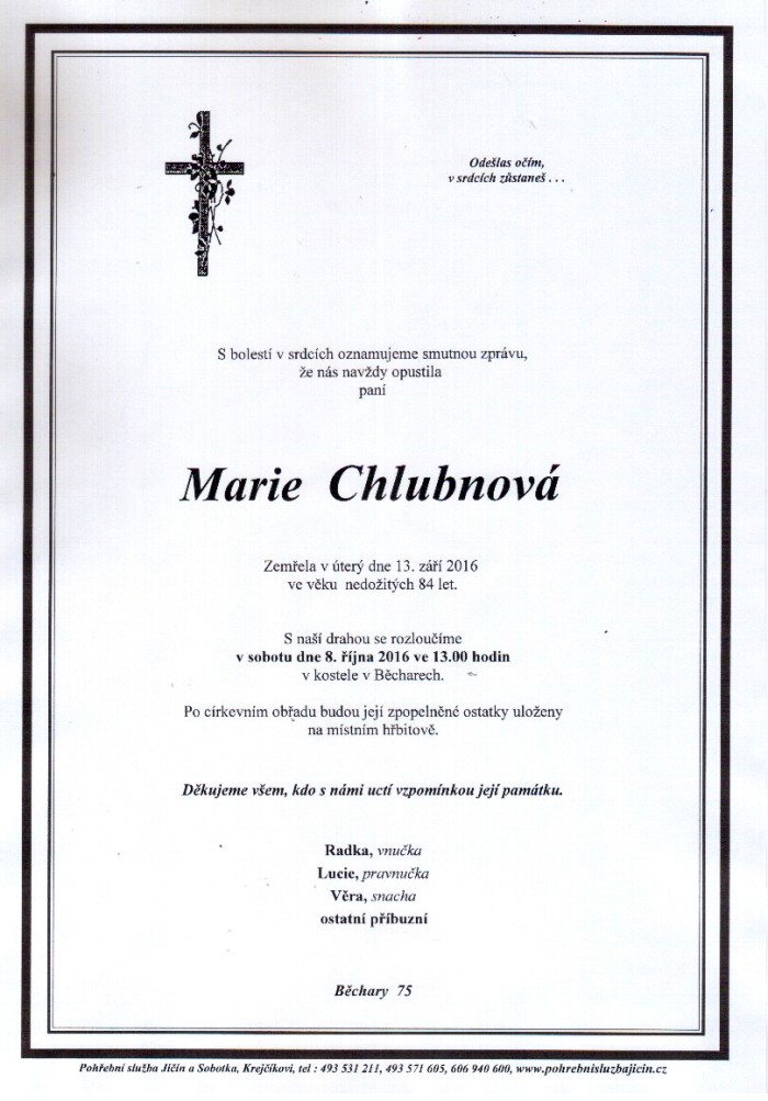 Marie Chlubnová