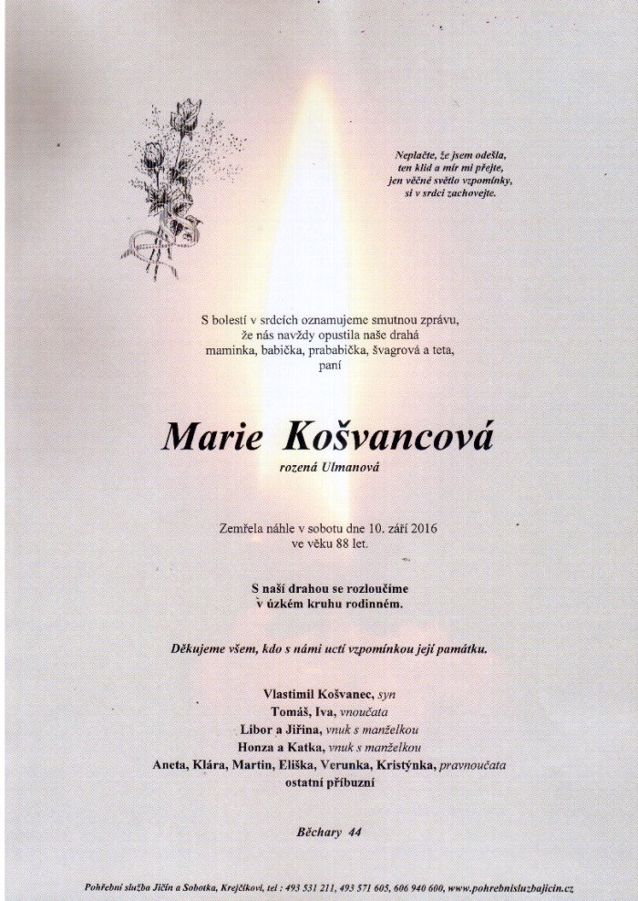 Marie Košvancová