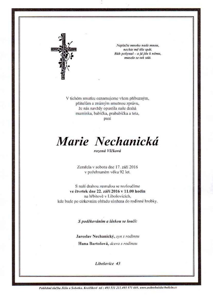 Marie Nechanická