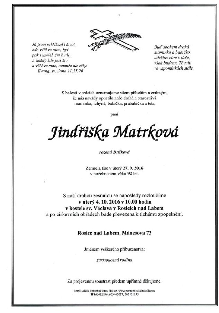 Jindřiška Matrková