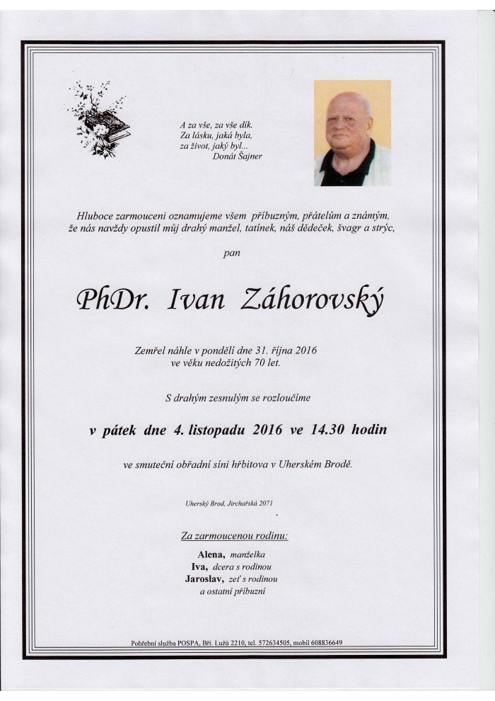 PhDr. Ivan Záhorovský