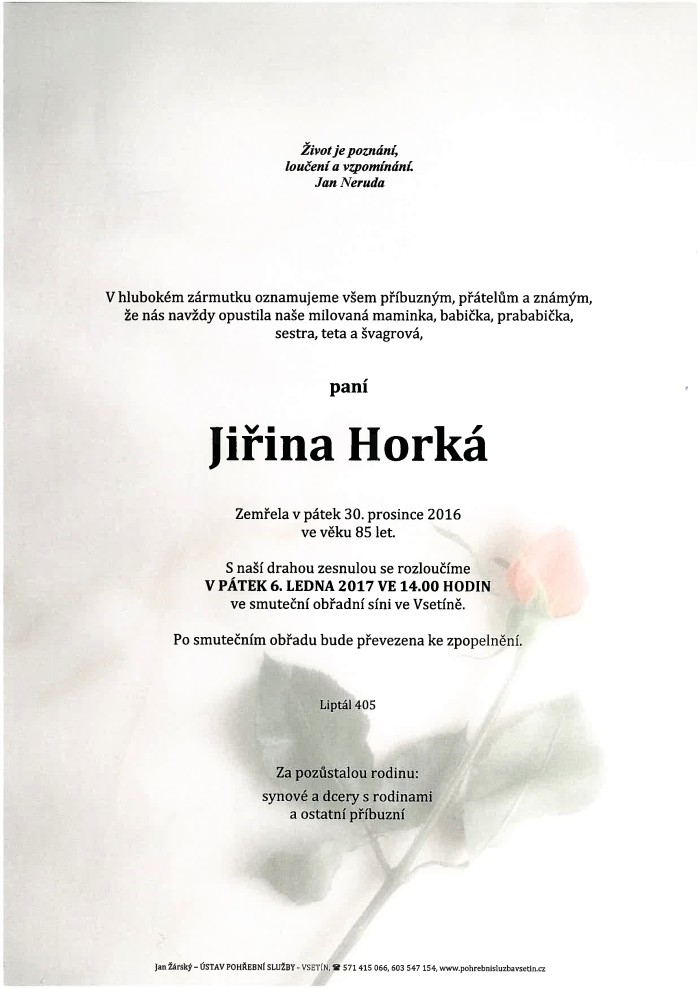 Jiřina Horká