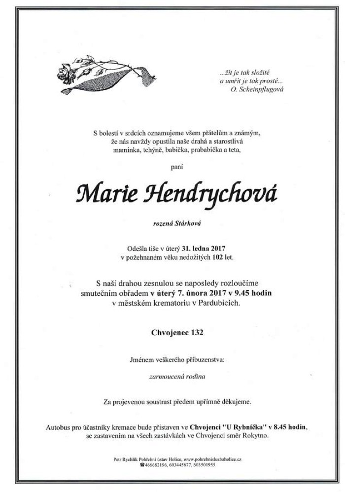 Marie Hendrychová