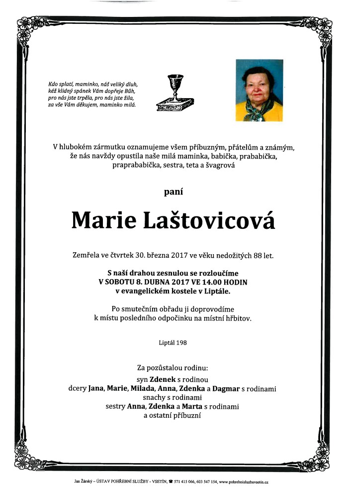 Marie Laštovicová