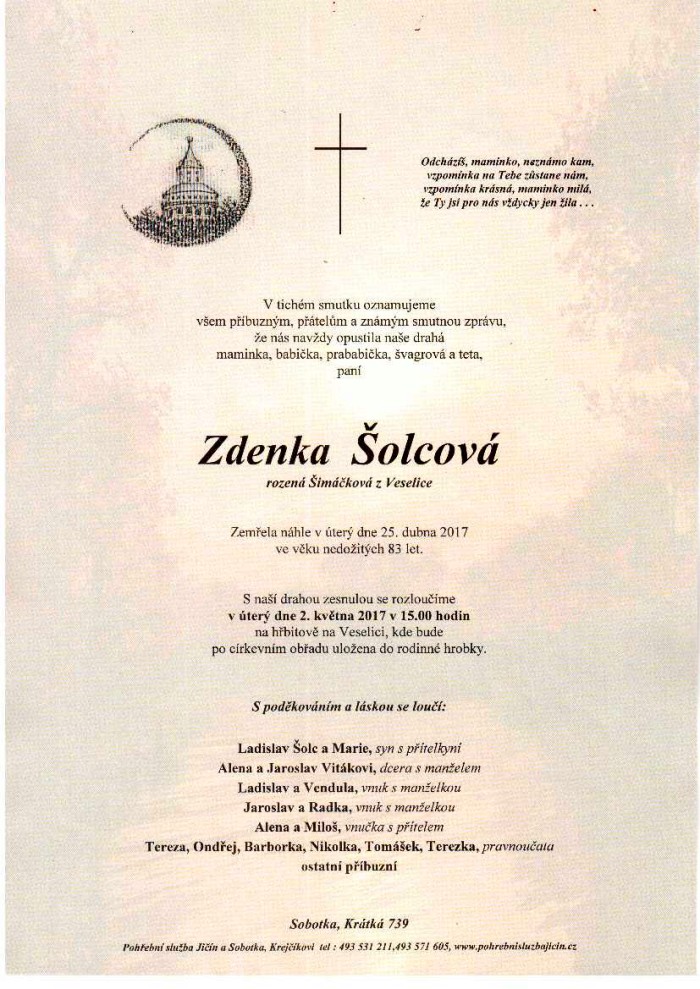 Zdenka Šolcová