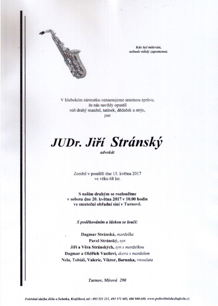 JUDr. Jiří Stránský
