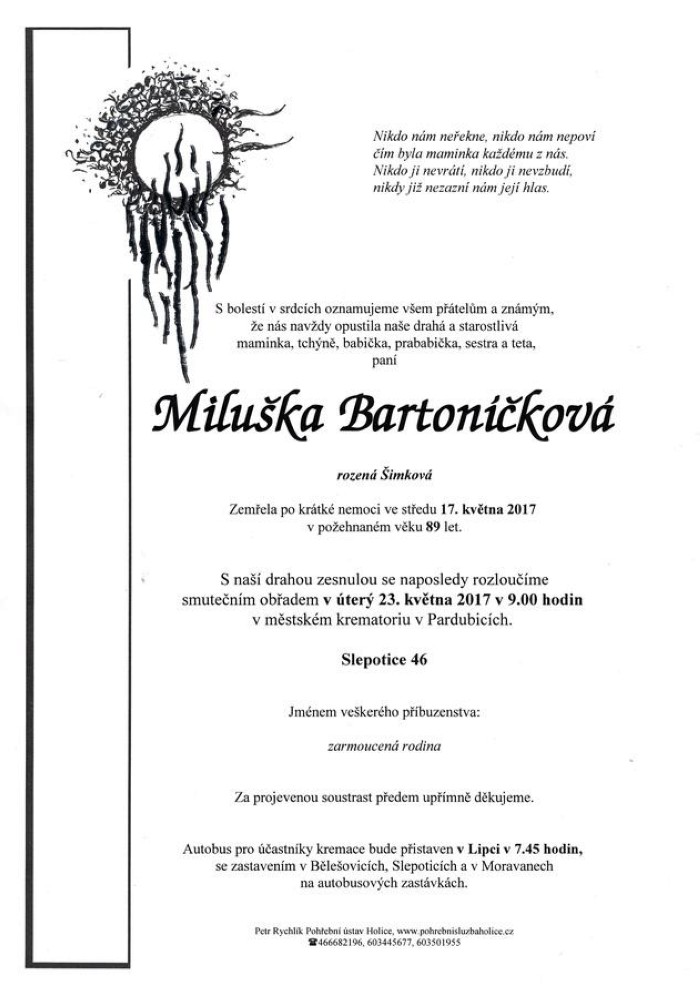 Miluška Bartoníčková