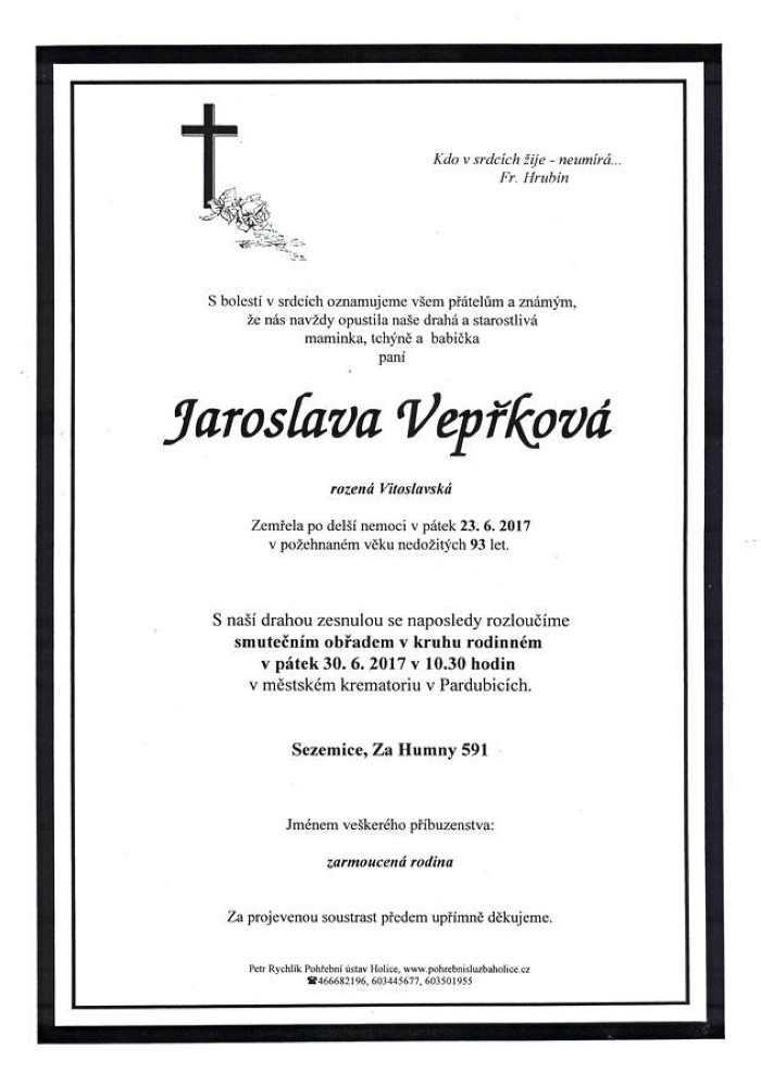 Jaroslava Vepřková