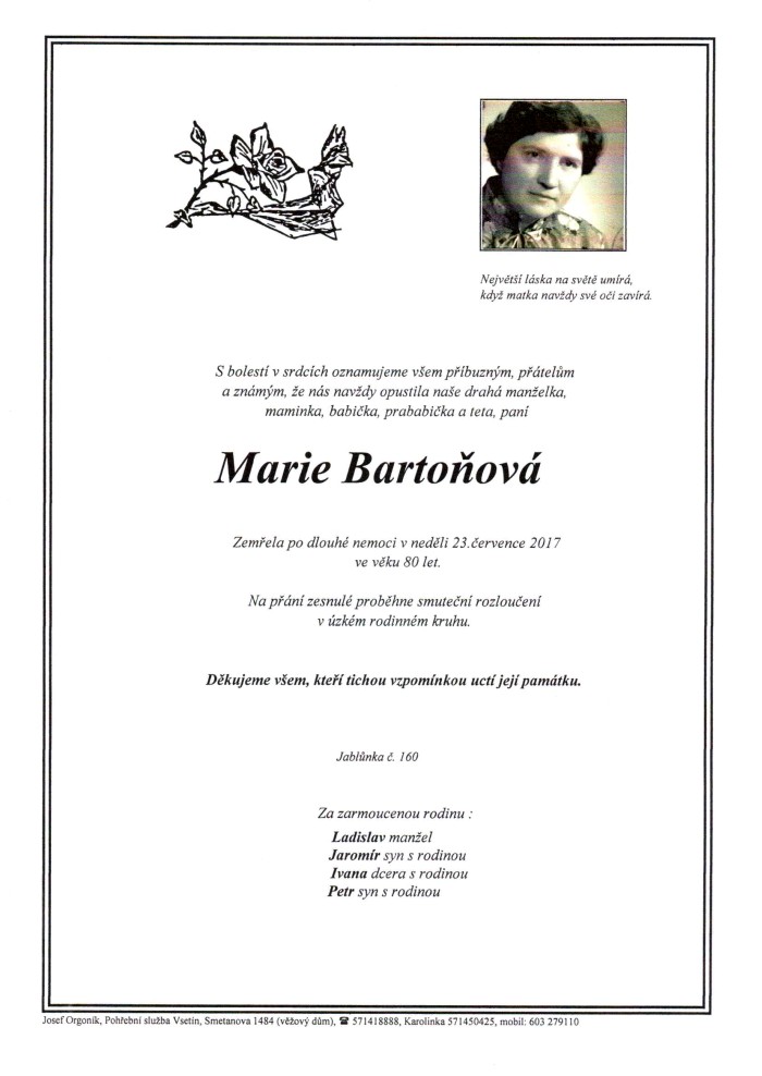 Marie Bartoňová