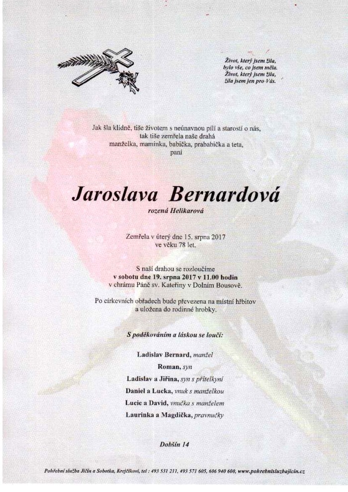 Jaroslava Bernardová
