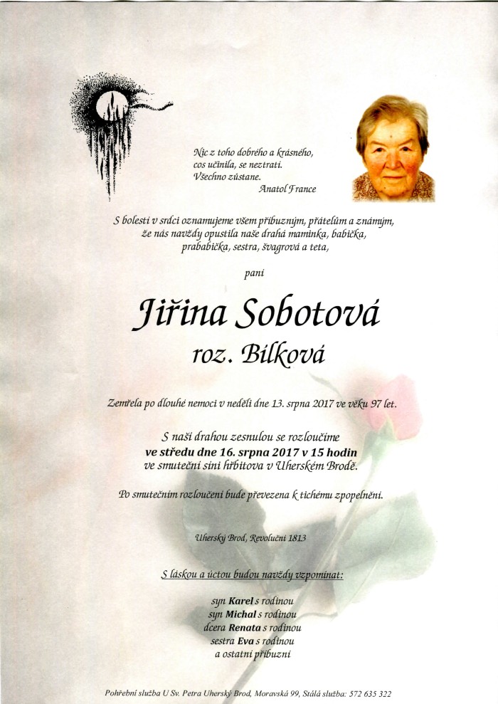 Jiřina Sobotová