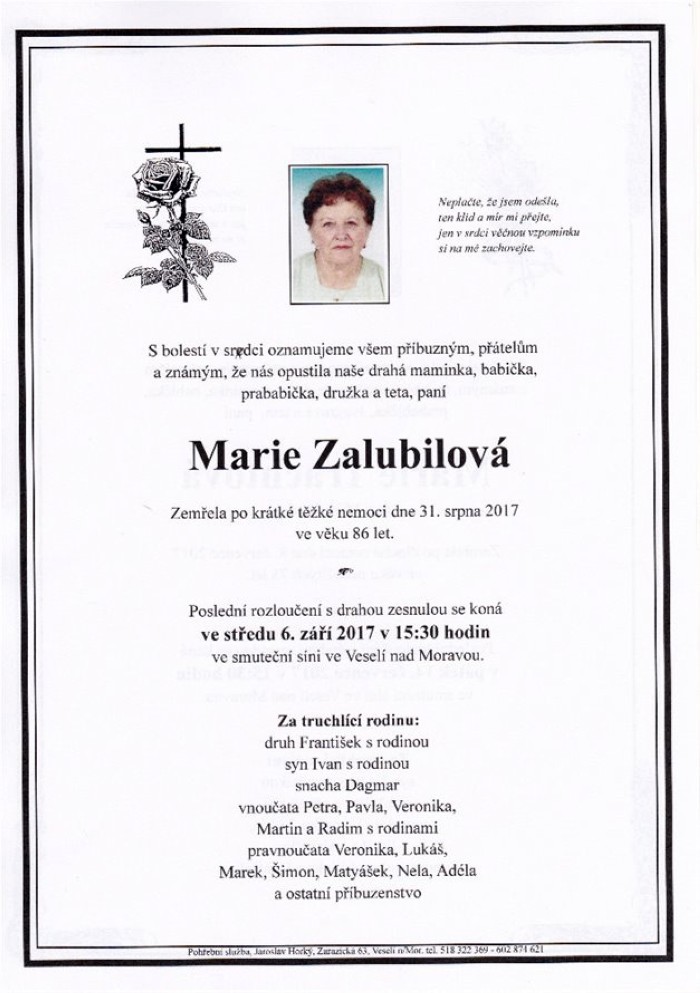 Marie Zalubilová