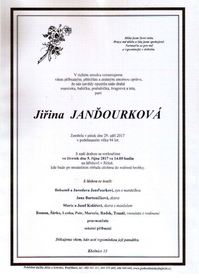 Jiřina Janďourková