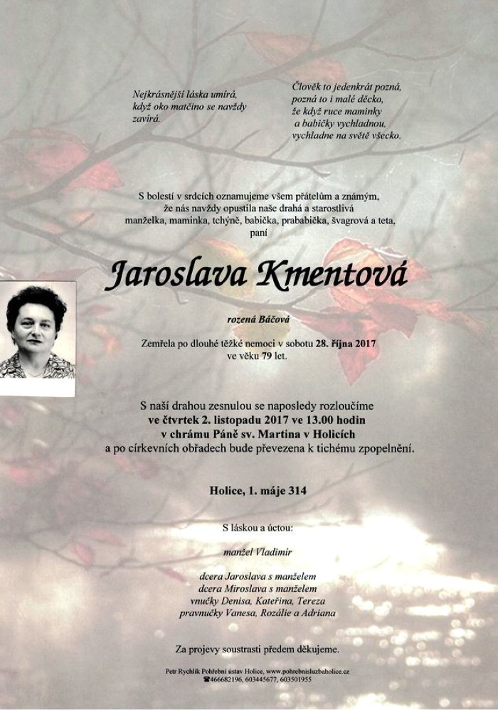 Jaroslava Kmentová