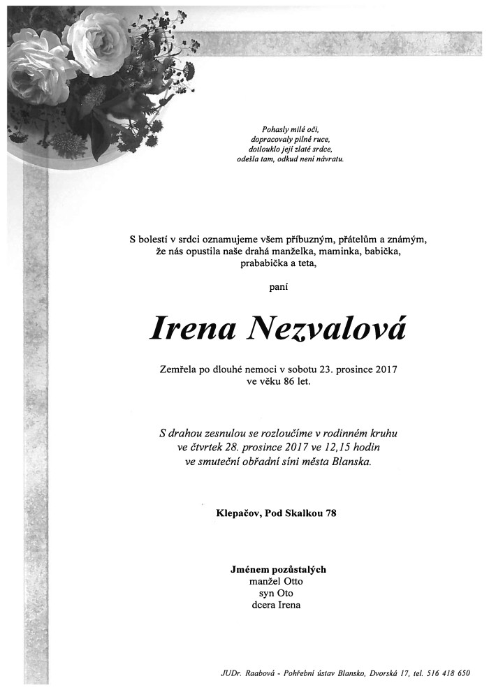 Irena Nezvalová