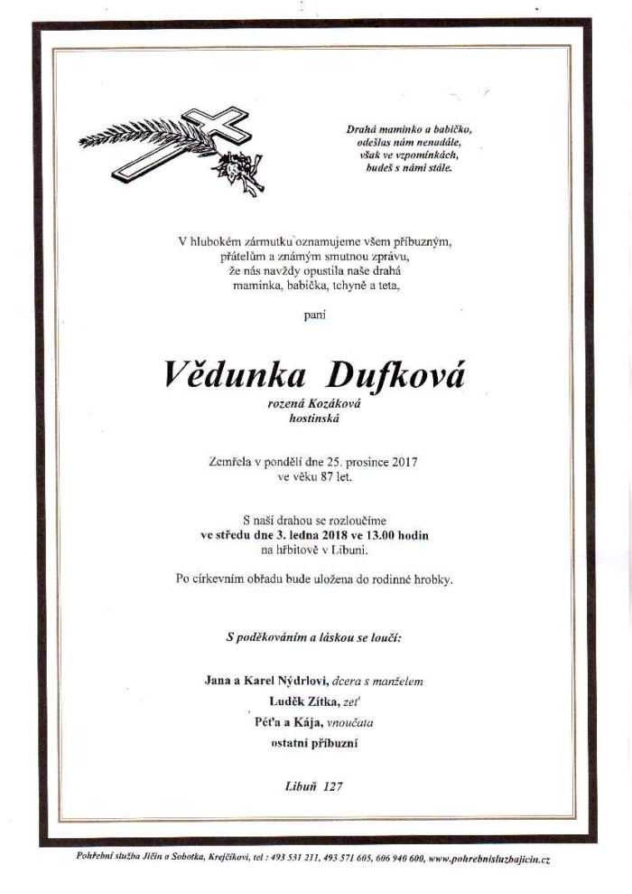 Vědunka Dufková